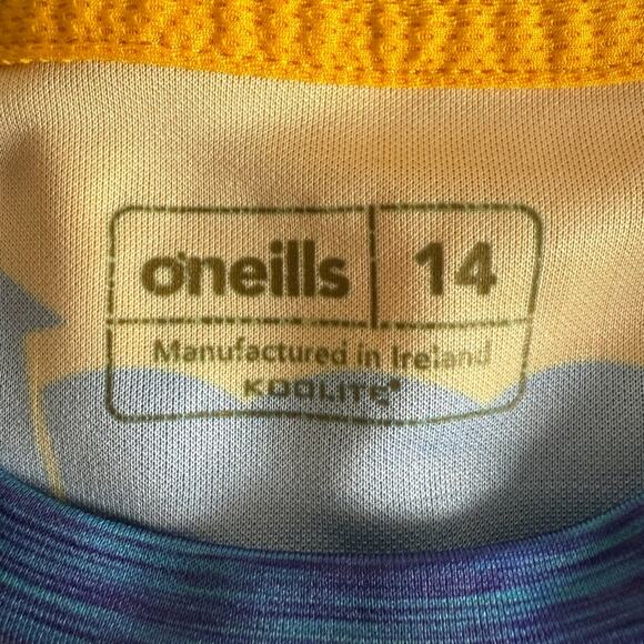 2019 Clare GAA Home Jersey Kids Age 14 O’Neills Yellow Blue Irish Gaelic Games - Picture 2 of 7